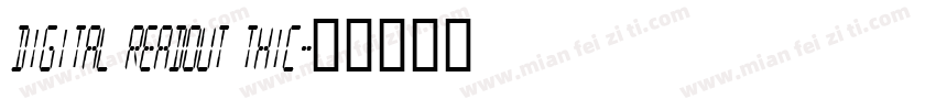 digital readout thic字体转换